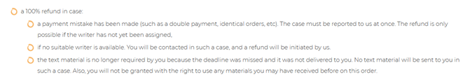 A full refund cases