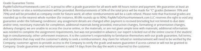 Grade guarantee from Paymetodoyourhomework
