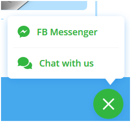 FB Messenger and Live chat screenshot