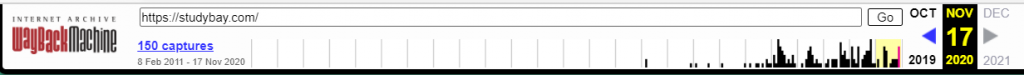 Studybay Statistics on Webarchive.org