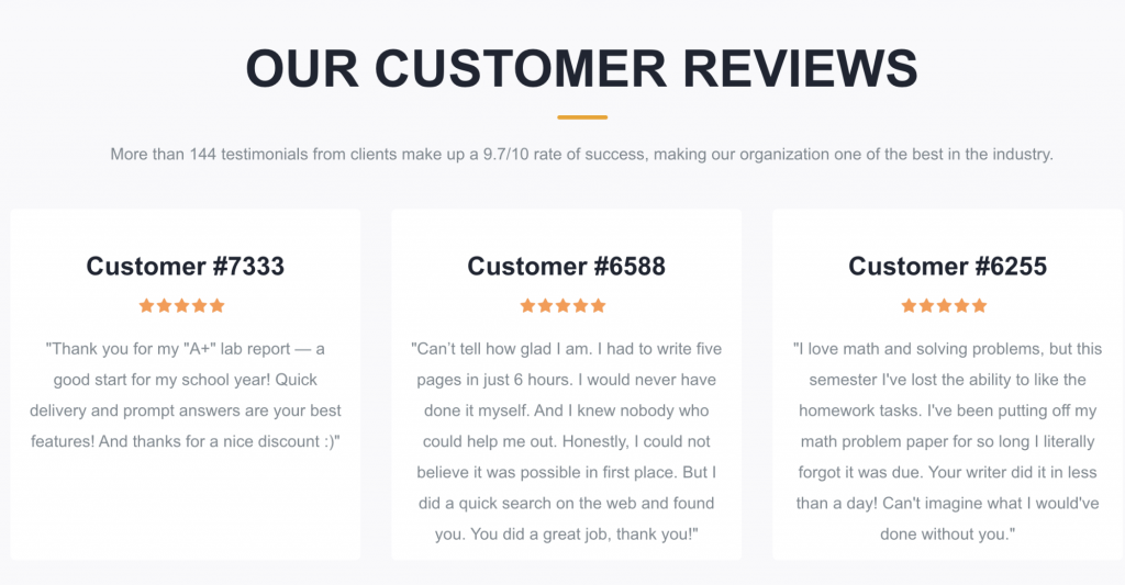 Customer reviews on Wise Essay