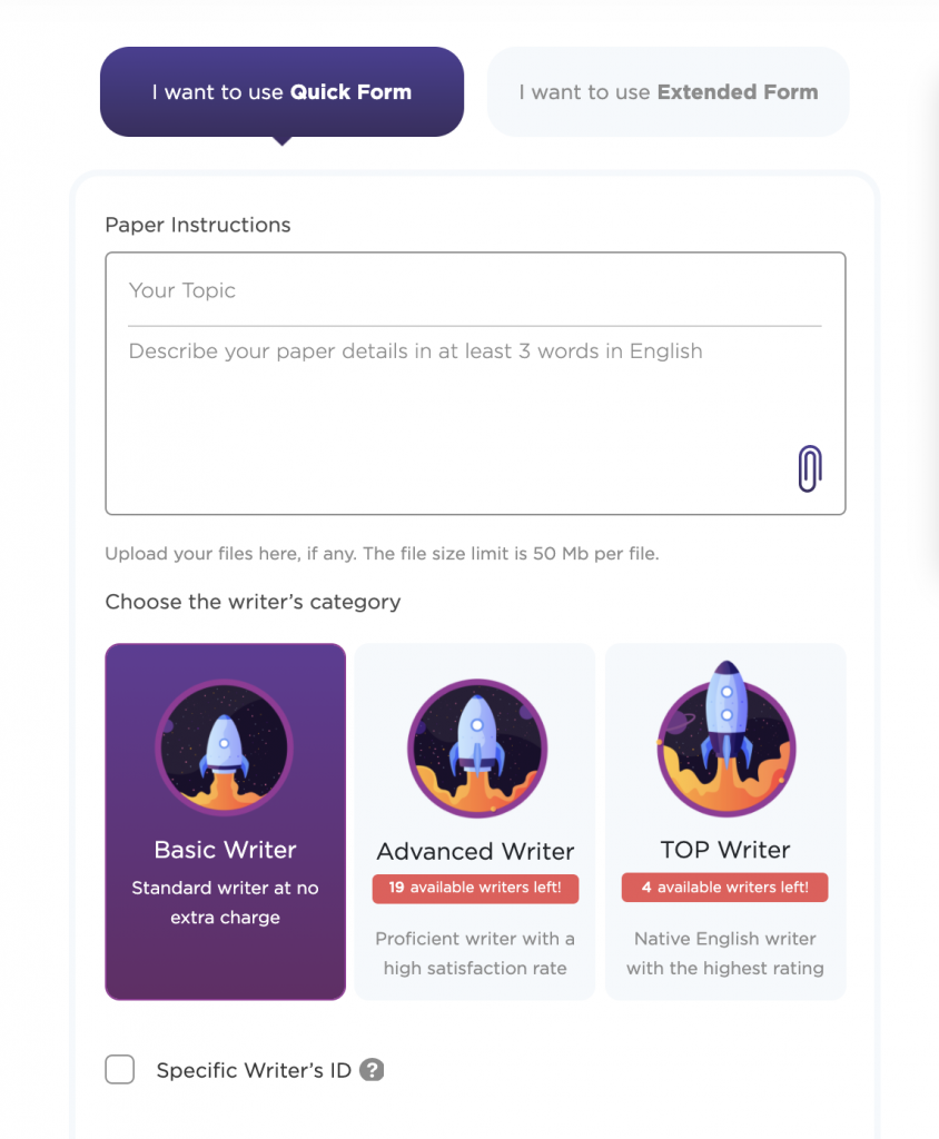 Process of ordering (step 2)
