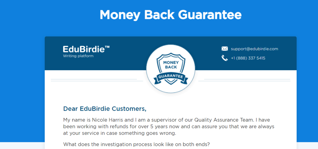 Money Back Guarantee