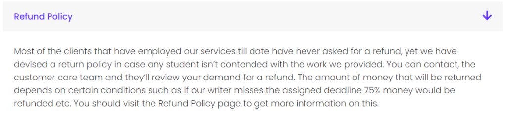 Refund policy