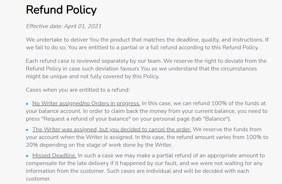 Refund Policy
