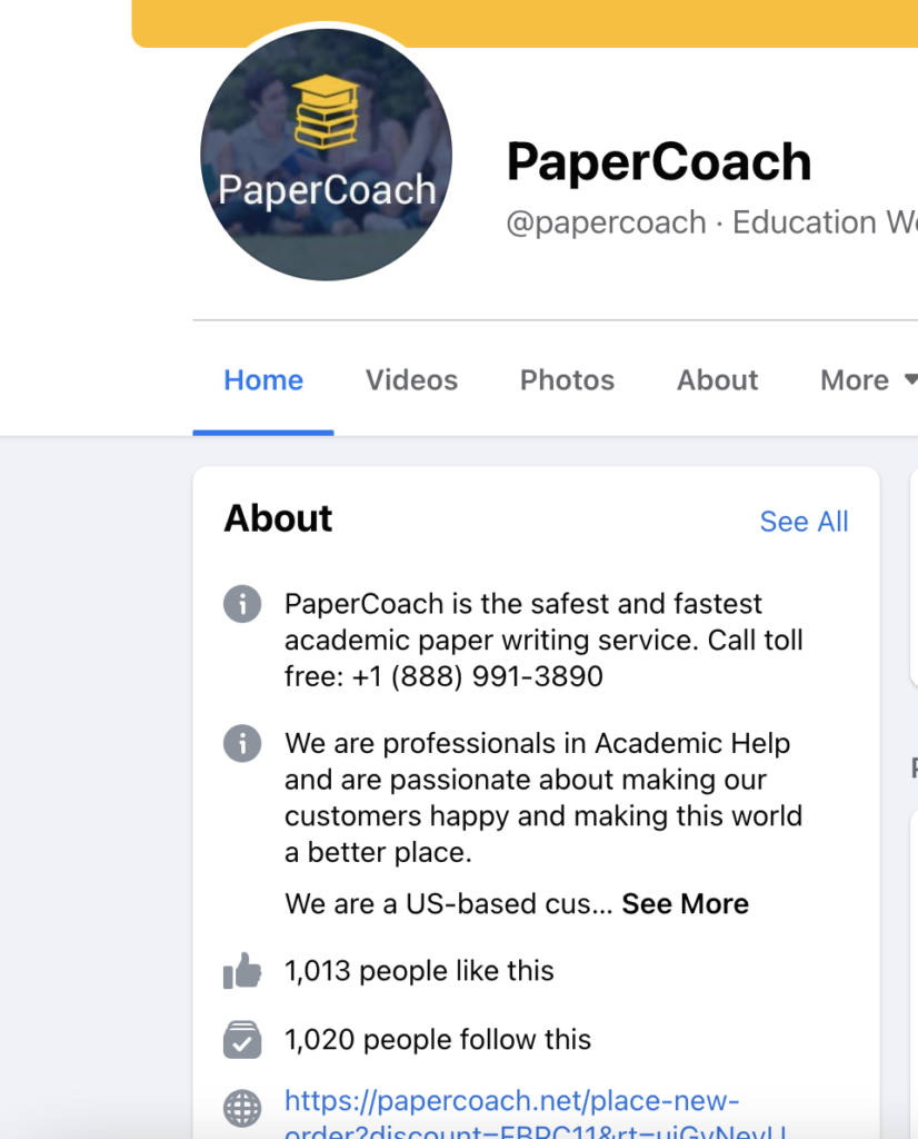  Paper Coach on Facebook