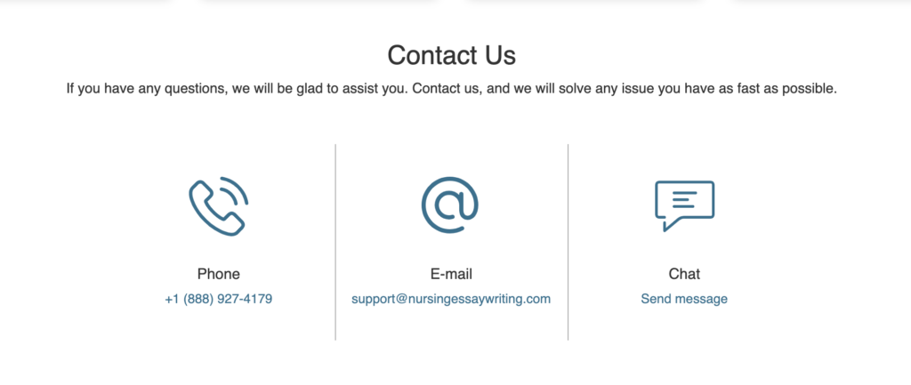 How to contact the NursingEssayWriting customer support team 
