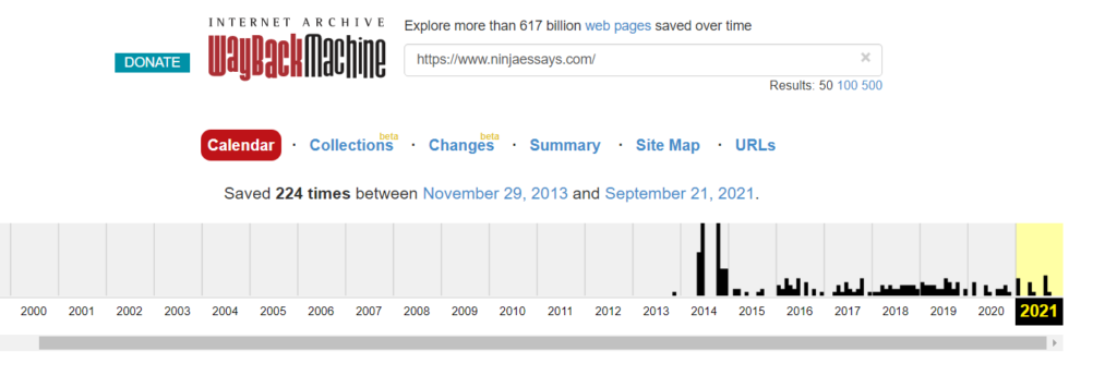 webarchive statistics